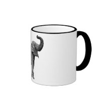 STOR ASIATISK ELEFANT - INDISK ELEFANT KAFFE MUGG
