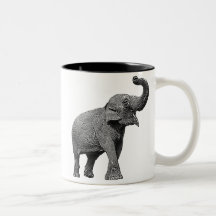 STOR ASIATISK ELEFANT - INDISK ELEFANT KAFFE MUGGAR