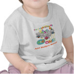 Stor en 1st födelsedagTshirt för elefant Tee Shirts