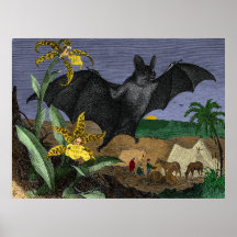 Stor flygmus för vampyr print