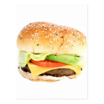 Stor hamburgare vykort