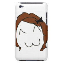 Stor leendetecknad Meme för brunett iPod Touch Covers