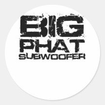 Stor Phat Subwoofer Dubstep Runda Klistermärken