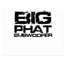 Stor Phat Subwoofer Dubstep Vykort