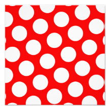 Stor röda och vitpolka dots fotografiska tryck