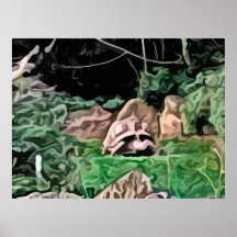 stor sköldpaddamålning print
