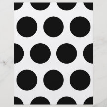 Stor svart polka dotsreklamblad custom flyer