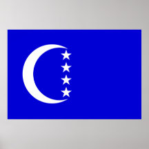 Stora Comore, Colombia politisk flagga Posters