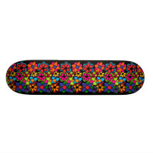 Stora ljusa blommor skate deck