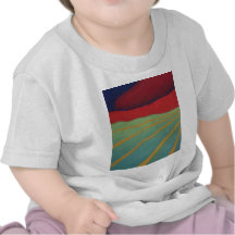 Storm över fält tee shirts
