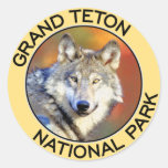 Storslagen Teton nationalpark Rund Klistermärke