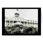 Storslaget hotell, Mackinac ö som är svartvit kort