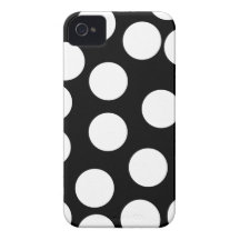 Stort pricker i svart och White. Case-Mate iPhone 4 Skydd