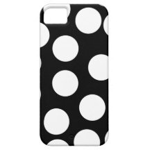Stort pricker i svart och White. iPhone 5 Fodral