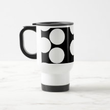 Stort pricker i svart och White. Kaffe Koppar