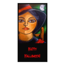 STORT SYNAT HÄXAHALLOWEEN kort Skräddarsydda Fotokort