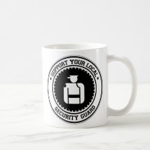 Stötta din lokalordningsvakt kaffe muggar