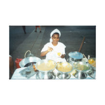 STRÄCKT KANFASFOTO AV DEN BRASILIANSKA GATAFÖRSÄLJ STRÄCKT KANVASTRYCK