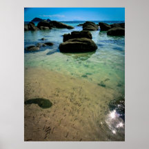 Strand i solljus affisch