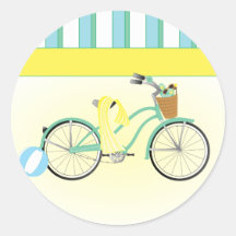 Strandcykel Runda Klistermärken