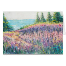 Stranden blommar notecard kort