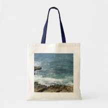 Stranden möter hav tote bags