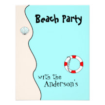 Strandpartyinbjudan