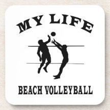 Strandvolleyboll mitt liv kopp underlägg