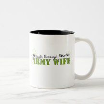 Strength.Courage.Devotion - Arméfru Kaffe Mugg