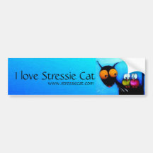 Stressie kattbildekal