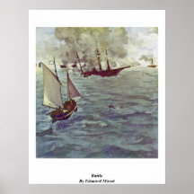 Strid av Edouard Manet Print