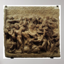 Strid av Lapithsen och kentaurerna av Michelangelo Affischer