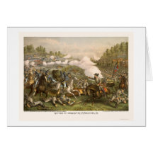 Strid av Opequan av Kurz och Allison 1864 Kort
