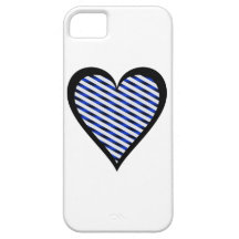 striped heart iPhone 5 cover