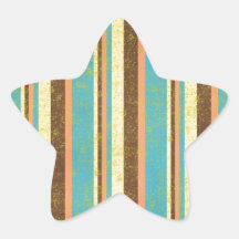 STRIPES07 RETRO STRIPES LIGHT YELLOW BLUE TAN ORAN STICKERS