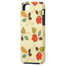 Struktur #84 - Färgrikt löv- och nötmönster | iPhone 5 Cover