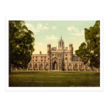 Sts John högskola, Cambridge, England Vykort