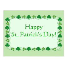 Sts Patrick dag - magiska Shamrocks Vykort