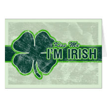 Sts Patrick ` kysser mig' ShamrockGrungekortet
