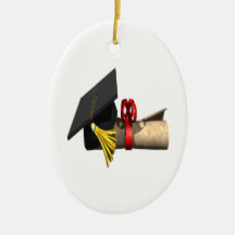 Studentmössa och diplom julgransdekoration