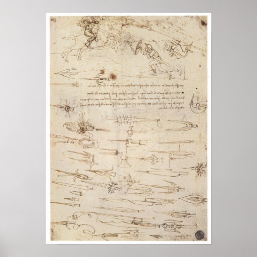 Studie av fotfolk, Leonardo Da Vinci Posters