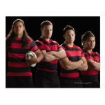 Studioporträtt av det male rugbylaget vykort