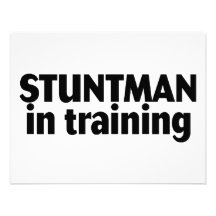 Stuntman i utbildning personliga tillkännagivande