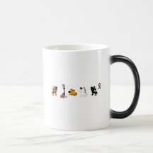 Stupad soldat (pumpa och valper sörjer), kaffe muggar