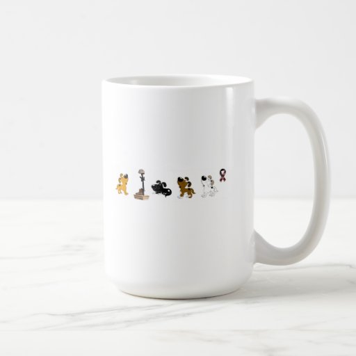 Stupad soldat (skugga, och valper sörjer), kaffe koppar
