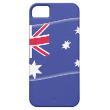 Stylised Aussie australiensisk flagga på en blåttb iPhone 5 Fodral