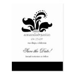 Stylized blommalogotyp SaveTheDates Vykort