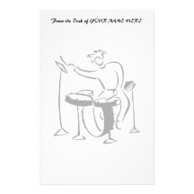 Stylized handelsresande på drumset brevpapper