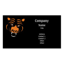 Stylized orange tiger visit kort