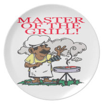 Styra av grilla dinner plates